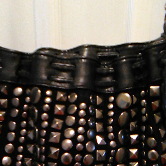 Black metal studded bag (33 inches long) - Picture 6 of 7